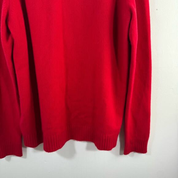 Adaption Legalized Cannabis 100% Cashmere Red Black Crewneck Sweater Medium - Picture 10 of 11